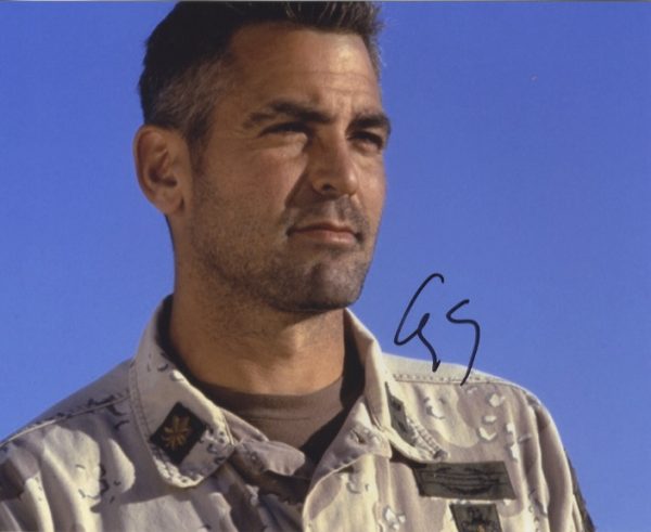 george clooney signed 8x10 photograph Three Kings