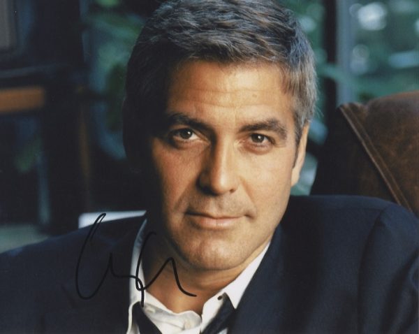 george clooney signed 8x10 photograph