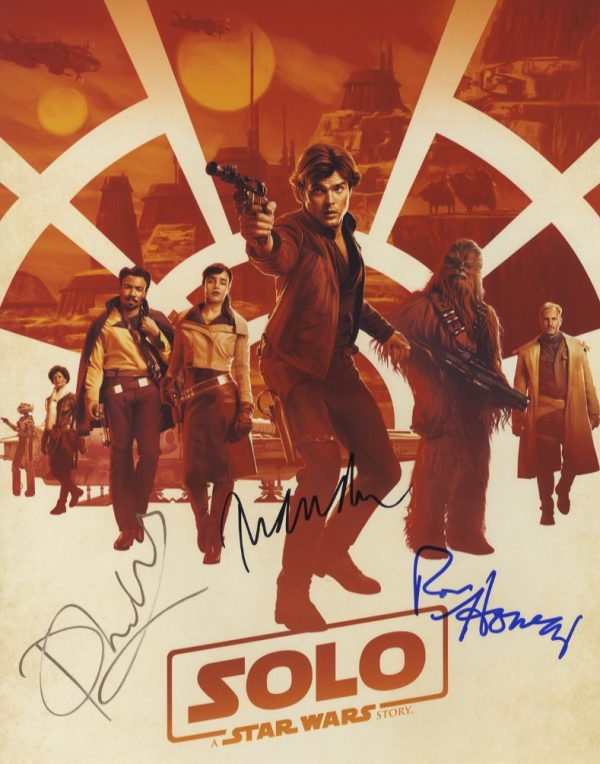 Star wars:Solo signed by thandie newton, Ron howard and phoebe waller bridge 11x14 photo