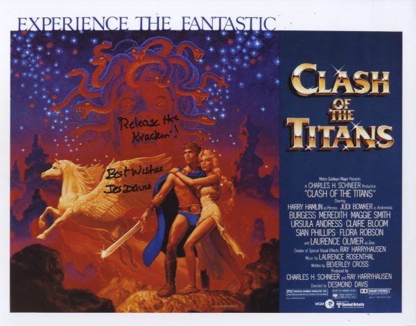 desmond Davis Clash Of the titans Director signed 11x14 photograph