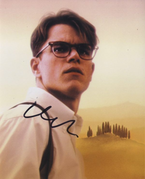 Matt damon autographed photo signed 8x10 .shanks autographs