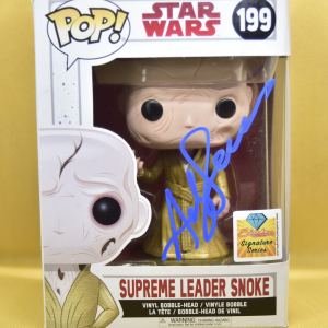 andy serkis Snoke Star Wars Funko Pop 199 signed .shanks autographs
