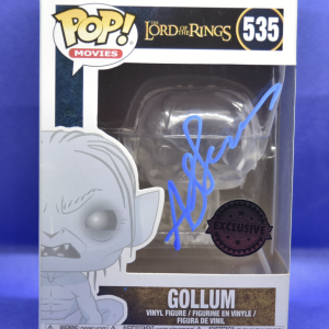 535 Andy Serkis Gollum Funko Pop Lord Of The Rings Signed. shanks autographs