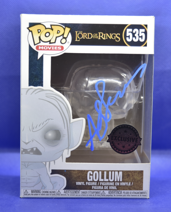 535 Andy Serkis Gollum Funko Pop Lord Of The Rings Signed. shanks autographs