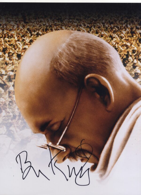 Ben Kingsley Ghandi signed photograph.shanks autographs