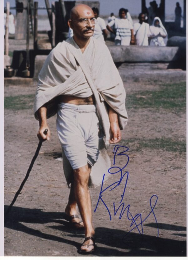 Ben Kingsley Ghandi signed photograph.shanks autographs