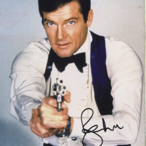 Roger Moore Signed8x10 James Bond 007 photograph.shanks autographs