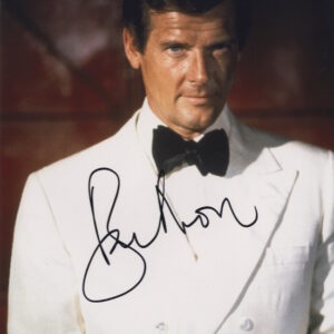 Roger Moore Signed8x10 James Bond 007 photograph.shanks autographs