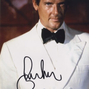 Roger Moore Signed8x10 James Bond 007 photograph.shanks autographs