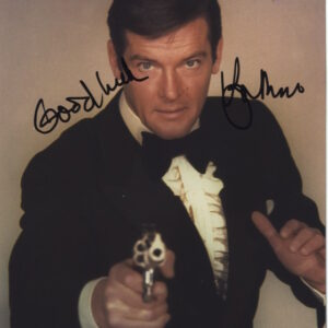 Roger Moore Signed8x10 James Bond 007 photograph.shanks autographs