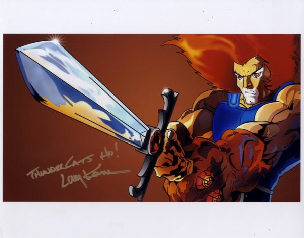 Larry Kenney signed Lion-O thundercats 11x14 photo.shanks autographs