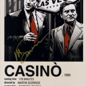 casino 12x18 martin scorsese signed photo, in person autograph. shanks autographs