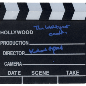 JAMES BOND THE WORLD IS NOT ENOUGH SIGNED CLAPPER BOARD BY Michael Apted