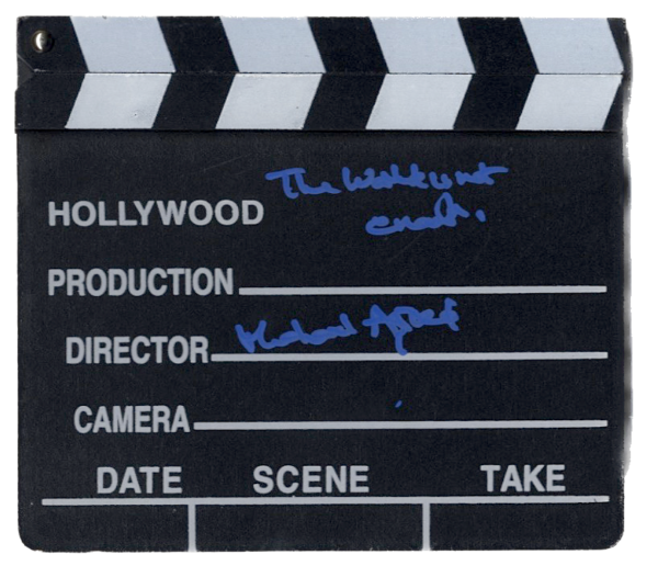 JAMES BOND THE WORLD IS NOT ENOUGH SIGNED CLAPPER BOARD BY Michael Apted