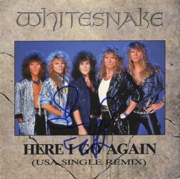 Whitesnake David Coverdale signed 7" Vinyl single Here i go again