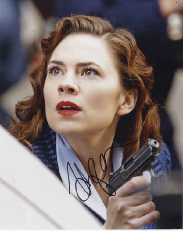 agent carter, captain america hayley atwell signed 8x10 photo.shanks autographs