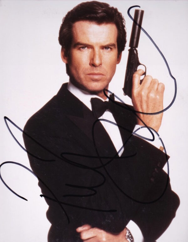 pierce brosnan signed 8x10 james bond photo.shanks autographs.