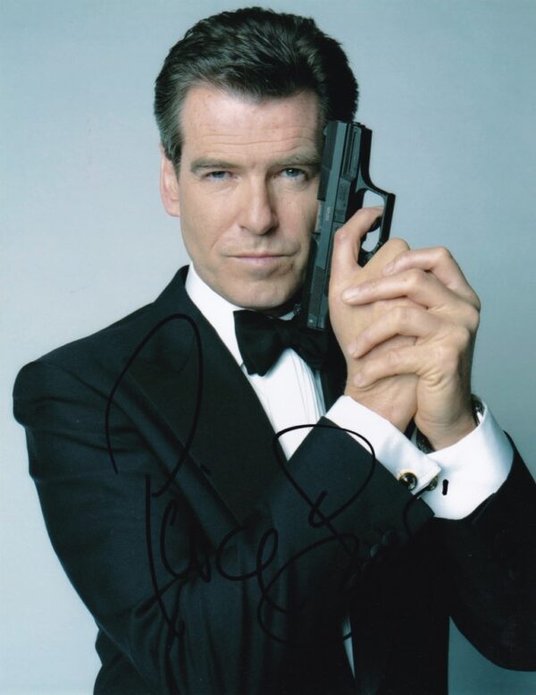 pierce brosnan signed 8x10 james bond photo.shanks autographs.