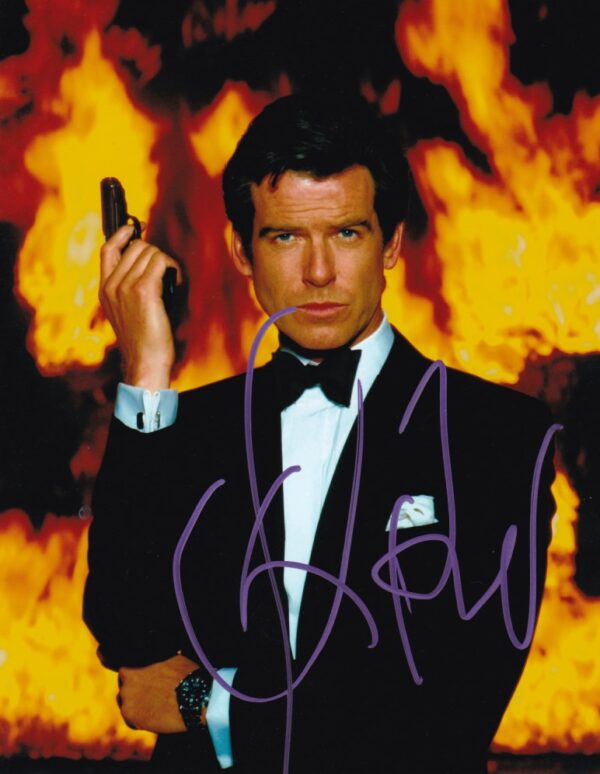 pierce brosnan signed 8x10 james bond photo.shanks autographs.