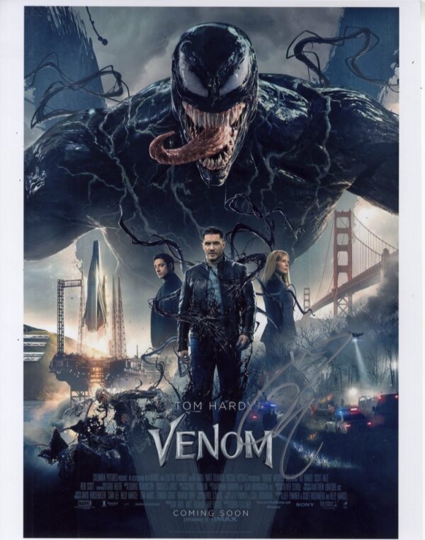 venom signed 11x14 tom hardy photo.shanks autographs