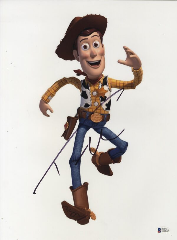toy story signed tom hanks 12x16 woody.shanks autograohs