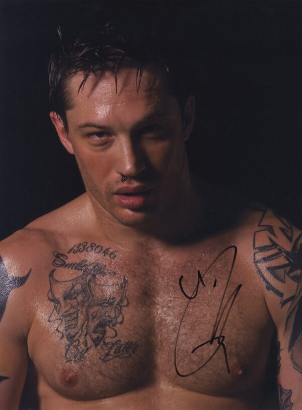 Tom Hardy Singed photo.shanks autographs