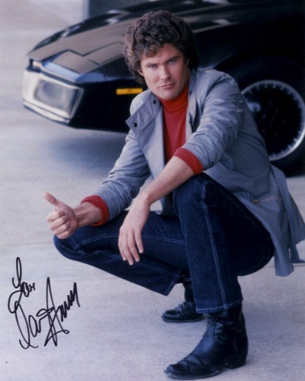 David Hasselhoff signed 8x10 photo Knight Rider.shanks autogrtaphs