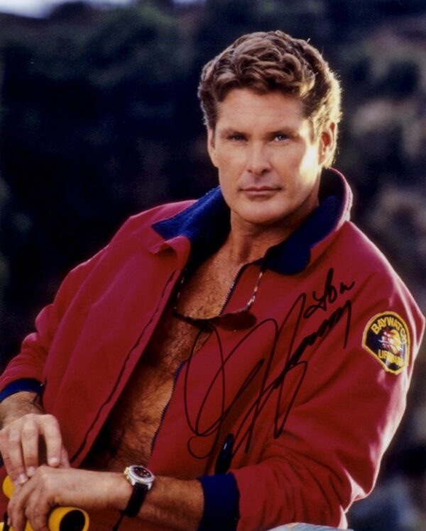 David Hasselhoff signed 8x10 photo Baywatch.shanks autogrtaphs