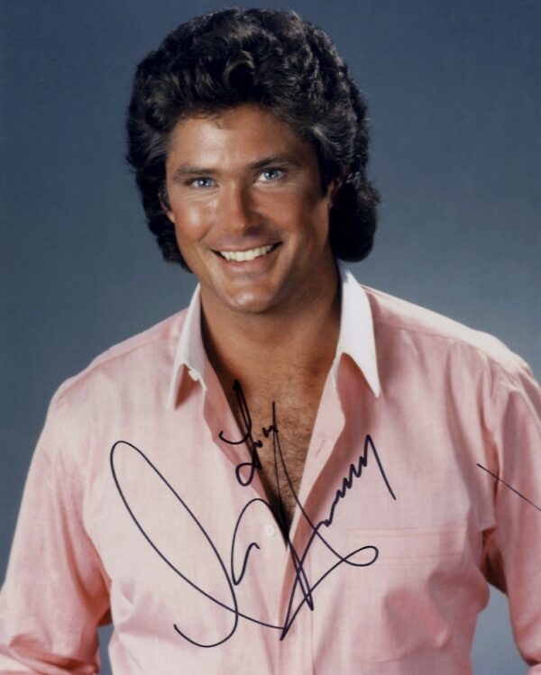 David Hasselhoff signed 8x10 photo Knight Rider.shanks autogrtaphs