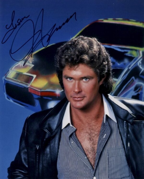 David Hasselhoff signed 8x10 photo Knight Rider.shanks autogrtaphs