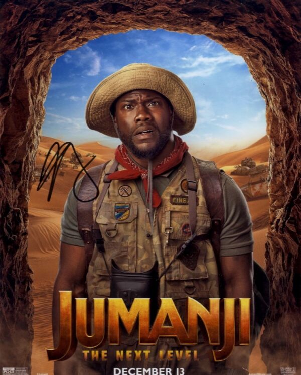 kevin hart signed jumanji photo.shanks autograph