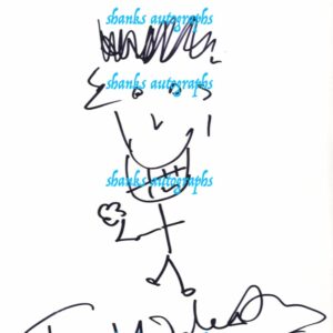tom hiddleston hand drawn sketch signed 8x10 photograph.shanks autographs self portrait