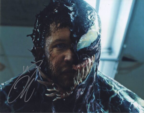 venom signed 11x14 tom hardy photo.shanks autographs