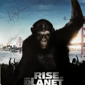 rise of the planet of the apes andy serkis signed original double sided poster.shanks autographs