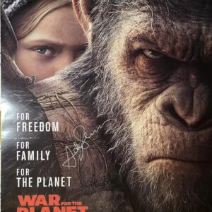 quad War of the planet of the apes andy serkis signed original double sided poster.shanks autographs
