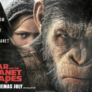 quad War of the planet of the apes andy serkis signed original double sided poster.shanks autographs