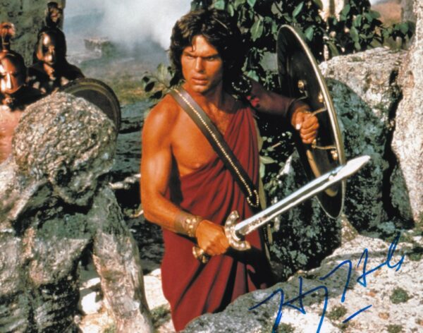 harry hamlin signed clash of the titans photo.shanks autographs