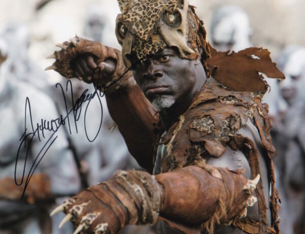 Djimon Hounsou signed photo.shanks autographs