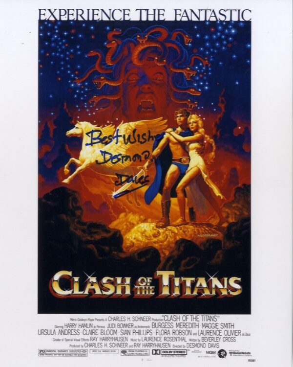 Desmond Davis director, Clash Of The Titans signed photo.shanks autographs