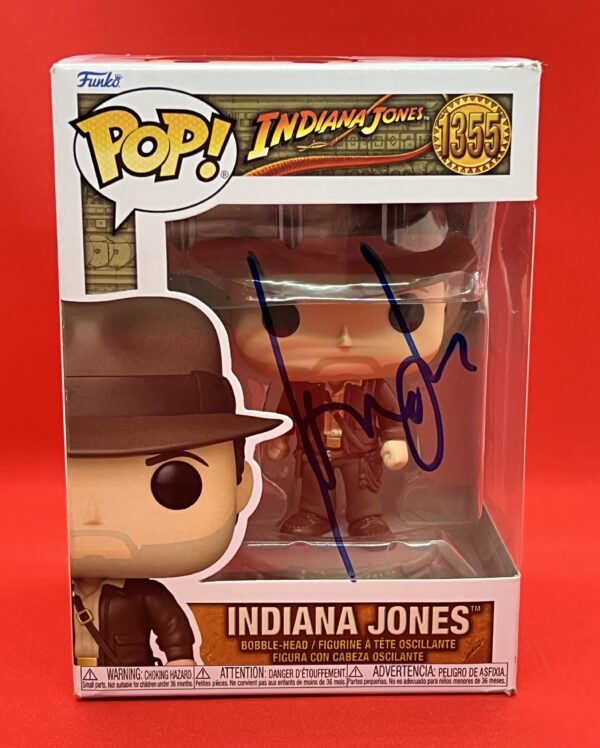 Harrison Ford Signed indiana Jones funko Pop.shanks Autographs