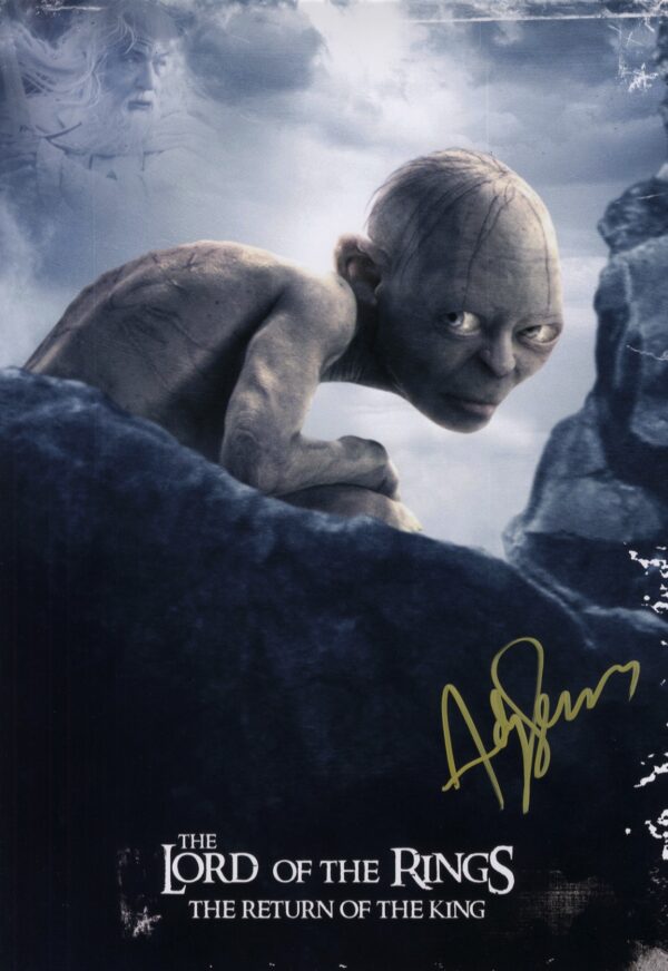 Lord of the Rings Gollum andy serkis 12x18 signed photo.shanks autographs