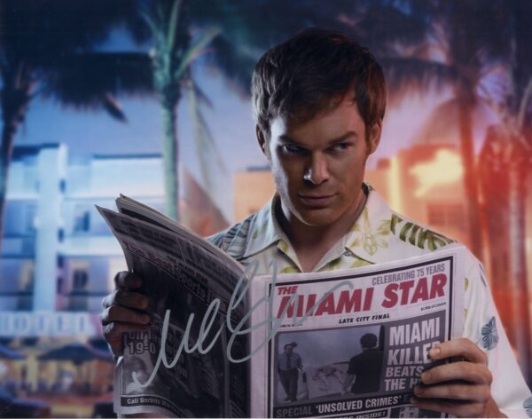 michael c Hall signed Dexter photo.shanks autographs