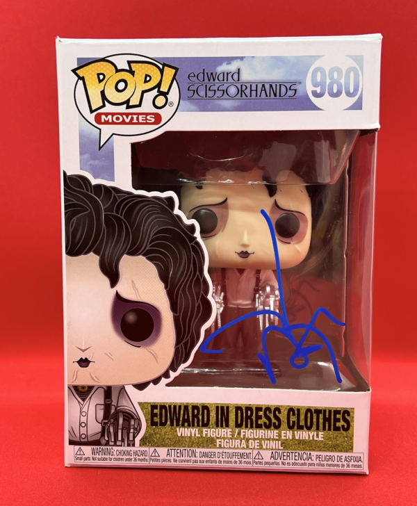 johnny depp signed Edward Scissorhands funko pop.shanks autographs