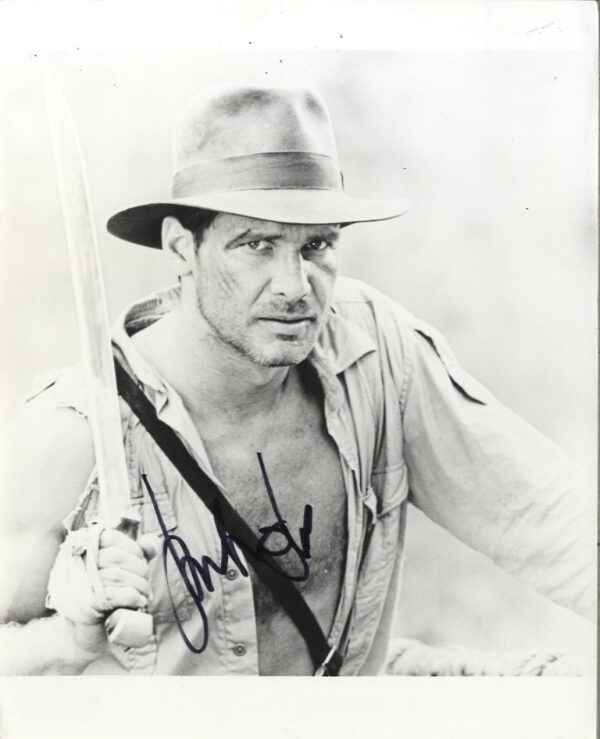 Harrison Ford signed Indiana Jones photo Beckett Authentication,shanks autographs