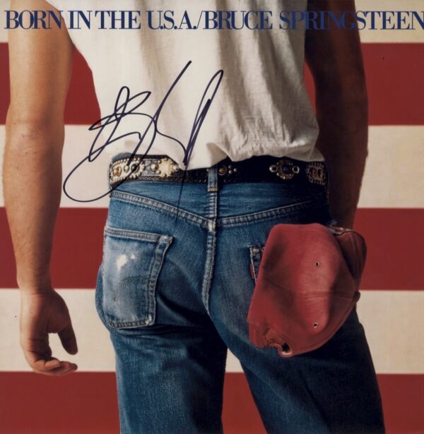 born in the usa bruce springsteen signed 12x12 photo. shanks autographs