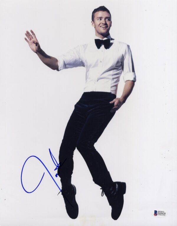 justin timberlake signed photo.shanks autographs Beckett