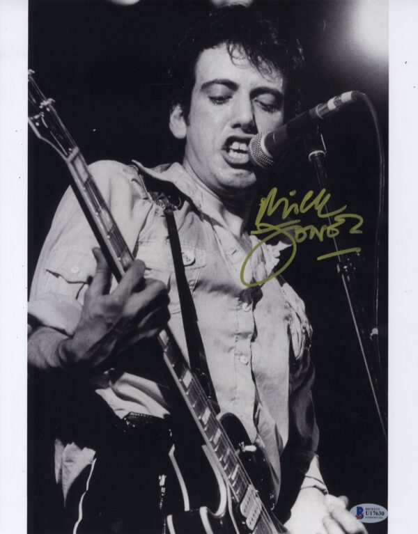 the clash, Mick Jones signed 11x14photo.shanks autographs