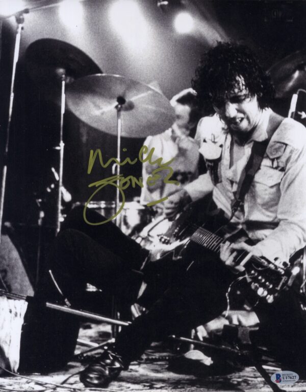 the clash, Mick Jones signed 11x14photo.shanks autographs