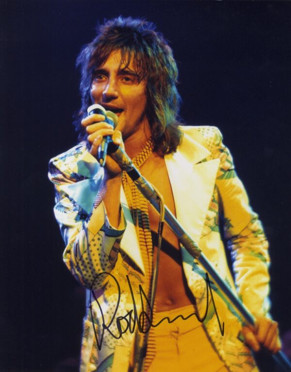 rod stewart signed photograph.shanks autographs