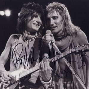 Ronnie Wood, rod stewart signed photograph.shanks autographs